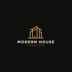 Modern house Building logo design