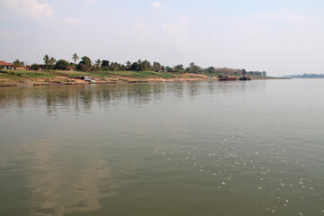 along the river mekong in laos 