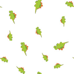 Dinosaur stegosaurus seamless pattern