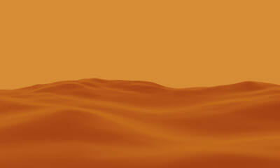 Fototapeta na wymiar 3D desert topography. Sand dune. Abstract terrain illustration.
