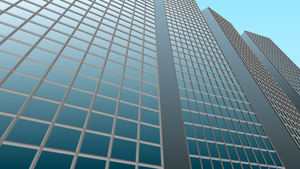 Fototapeta na wymiar Modern Office Buildings In The Financial District