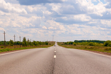 Panorama of the sky with beautiful clouds.