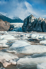 Sv&iacute;nafellsj&ouml;kull Glacier Panorama Island