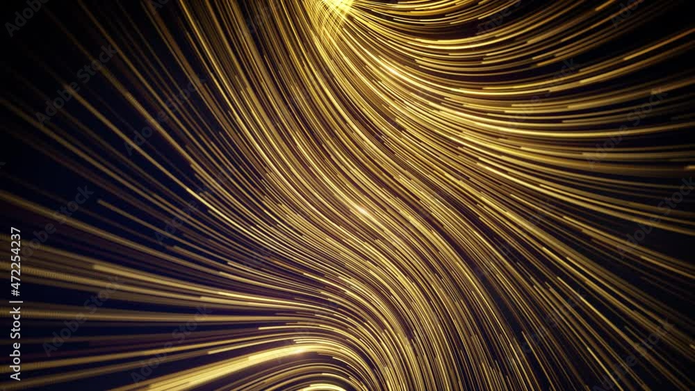 Poster Abstract Particles Fiber Lines Flowing Fx Background/ 4k animation of an abstract ornament wallpaper background with lines particles patterns flowing and seamless looping