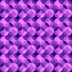 Geometric seamless pattern from circles purple and pink color