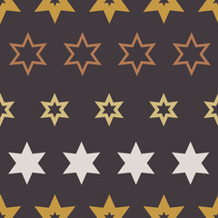 vector basic stars allover metallic seamless pattern background