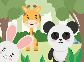 Obraz premium three baby animals