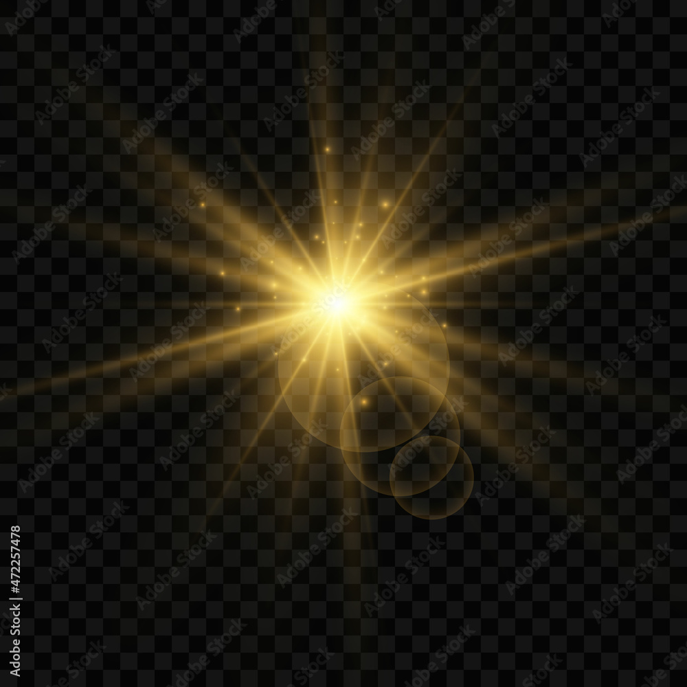 Poster glowing light effect on transparent background. vector illustration eps10.