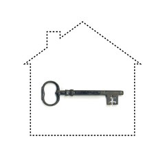 Build or plan a house or buy real estate illustration
