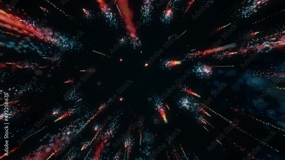 Poster abstract falling magic particles background loop/ 4k animation of an abstract wallpaper background w