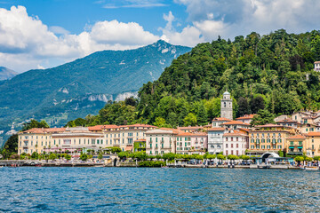 View of Bellagio from the boat-Como lake-Italy