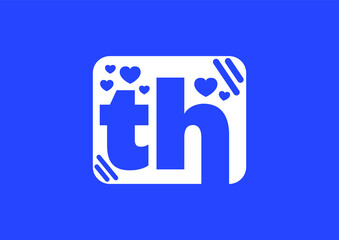 th letter logo and icon design template