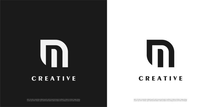 letter M, MN, NM logo design, Minimalist M, MN, NM initial based vector icon