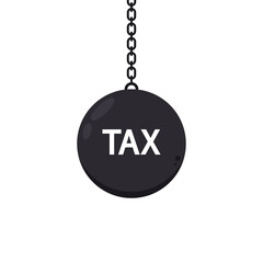 Weight tax vector on white background. Tax weight vector icon symbol isolated on white background.
