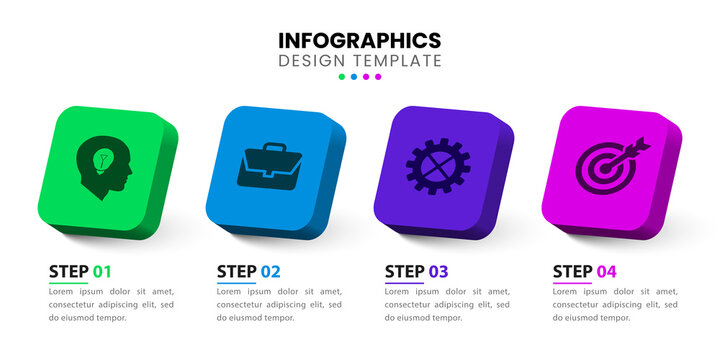 Infographic design template. Creative concept with 4 steps