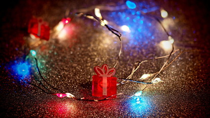 Decoration. Gift. Christmas presents.