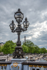 Classicist Street Light on Bridge Alexandre III, Paris