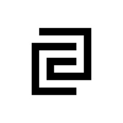 Letter AC CA monogram logo design