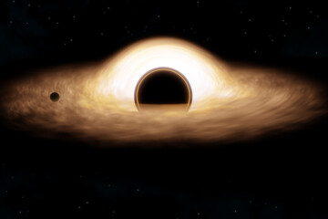 3d render of Black Hole