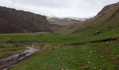 Mountain landscape in the Elbrus region