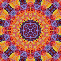 Fototapeta premium Abstract colorful polygonal fractal pattern 