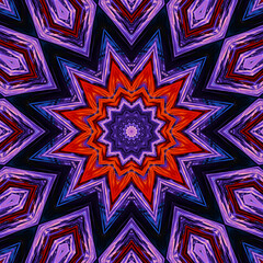 3d effect - abstract polygonal star shape pattern