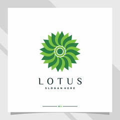 Creative lotus flower logo design template with unique concept