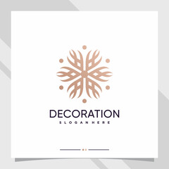 Decoration logo design template with creative concept