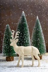 Christmas trees and reindeer