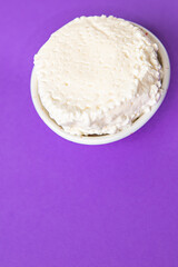 brynza head of cheese meal snack on the table copy space food background rustic. top view keto or paleo diet