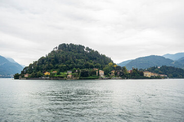 View on Bellagio village from Como lake, Lombardy - Italy
