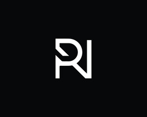 Creative Minimalist Letter RN Logo Design , Minimal RN Monogram