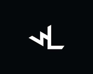 Creative Minimalist Letter WL Logo Design , Minimal WL Monogram