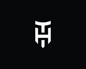 Creative Minimalist Letter TH Logo Design , Minimal TH Monogram
