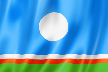 Sakha state - Republic -  flag, Russia