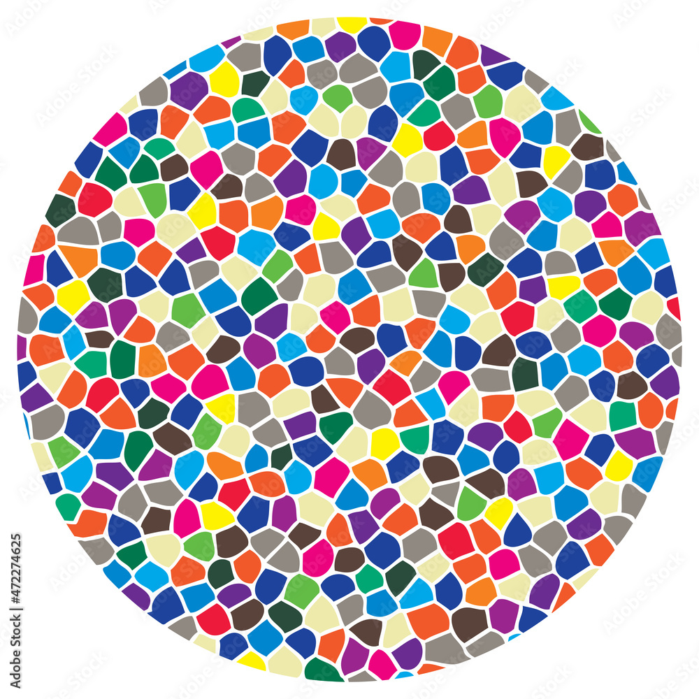 Poster vector abstract colorful mosaic round pattern