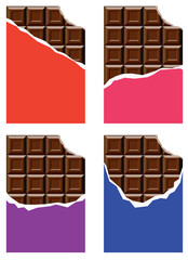 vector collection of chocolate bars