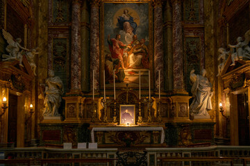 The chapel of Immacolata Concezione  in SS. Ambrogio e Carlo al Corso church, Rome