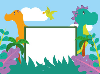 cute dinosaurs frame © Jeronimo Ramos