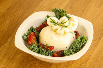 Burrata cheese with sun dried tomato