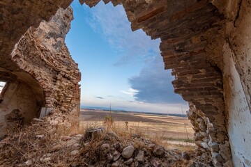 View of the ancient Abbey of Sant'Agata Martire in Puglia - Italy