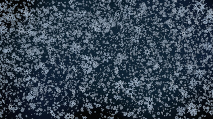 Snow Flakes on a dark backround