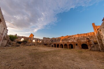 Fototapeta premium View of the ancient Abbey of Sant'Agata Martire in Puglia - Italy