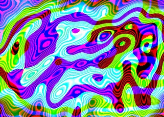 Multicolored defocused background. Rainbow, neon. Blurry lines and spots. Bright colors. Background for the cover of a laptop, notebook.