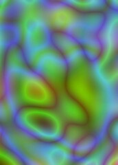 Multicolored defocused background. Rainbow, neon. Blurry lines and spots. Bright colors. Background for the cover of a laptop, notebook.