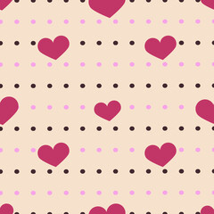 seamless pattern with hearts