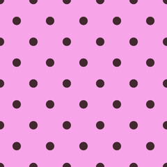 Bright pattern and chocolate polka dots.