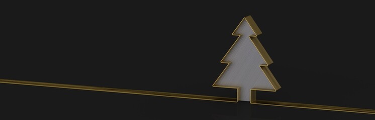 christmas tree 3d abstract shape design