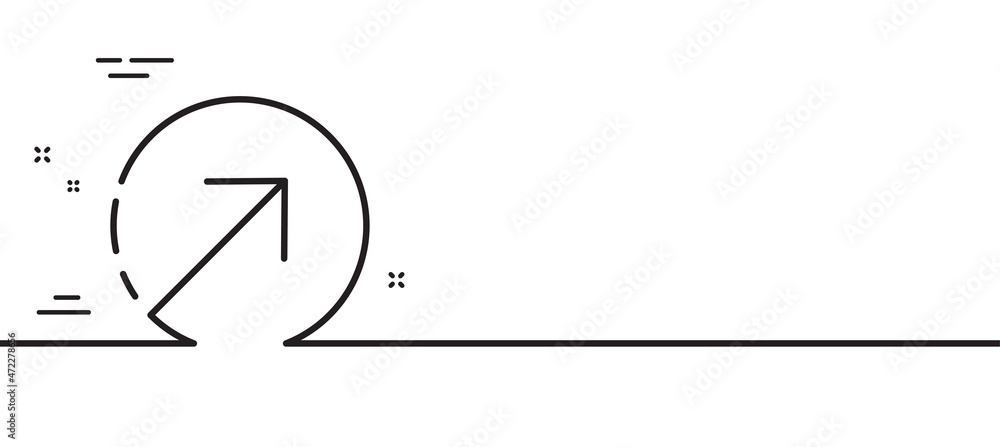 Poster direction arrow line icon. arrowhead symbol. navigation pointer sign. minimal line illustration back