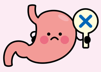 胃　キャラクター　バツ